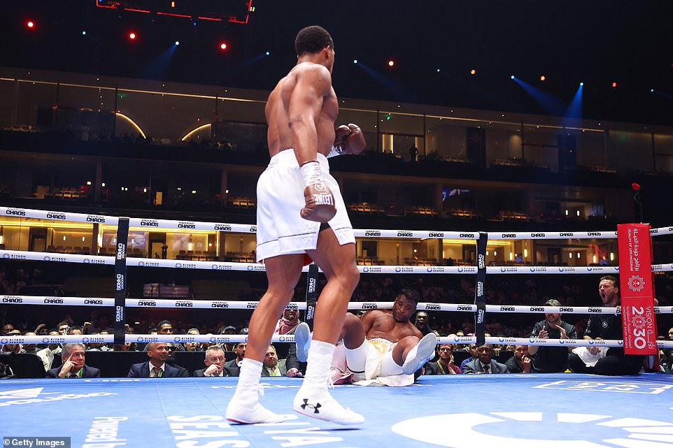 The British star sent Ngannou to the canvas three times within three rounds during the heavyweight bout