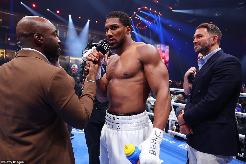 Joshua then took the microphone to discuss his future plans, including a possible fight with Tyson Fury