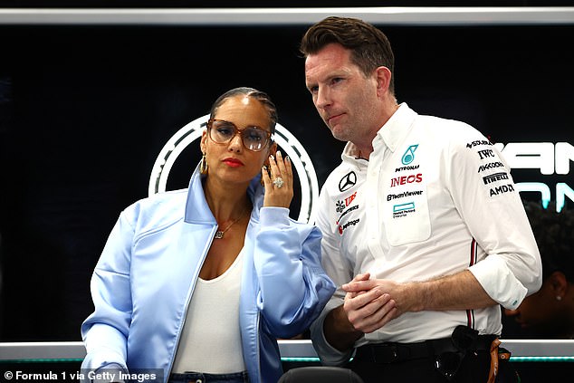 Alicia Keys was a special guest from Mercedes and looked ahead to qualifying with deep concentration