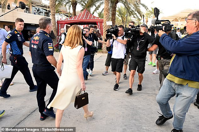 The camera crew was shooting just as Geri landed and the news broke