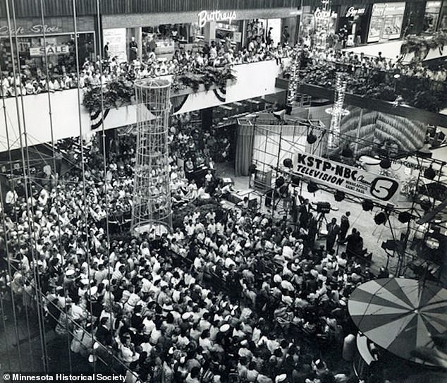 In 1957, more than 20,000 people poured into the mall in five days for a live game show hosted by Bob Barker