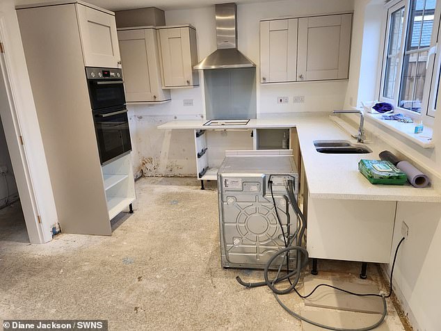 The process of such a massive renovation was not easy.  The couple admitted they discovered many cracks in the walls and that there was 'leaking everywhere', leading to 'rotting floorboards'.