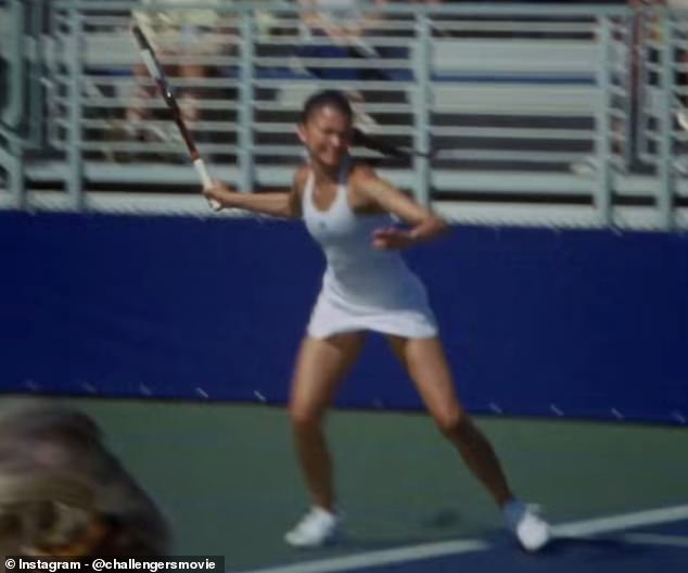 Zendaya is hard at work at the Reel, practicing off-set and playing on set in a cute white tennis dress