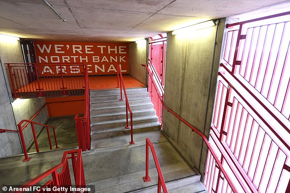 LONDON, ENGLAND - MARCH 09: General view inside the stadium ahead of the Premier League match between Arsenal FC and Brentford FC at Emirates Stadium on March 9, 2024 in London, England.  (Photo by Stuart MacFarlane/Arsenal FC via Getty Images)