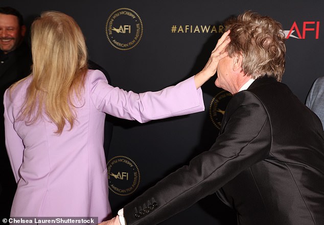Streep and Short appeared flirty as she playfully pushed him away at the AFI Awards in January
