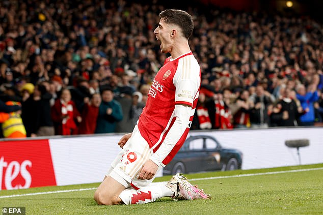 The striker dusted himself off and nodded to Arsenal's winner just four minutes from time