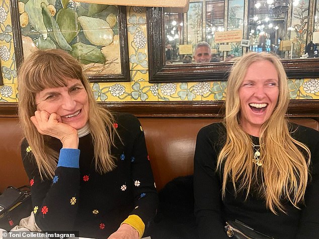 Luckily, this didn't dampen her spirits, as Toni later shared a photo of herself enjoying dinner at a local restaurant with Twilight filmmaker Catherine Hardwicke (left)