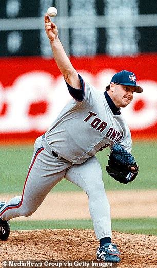 Clemens with the Blue Jays in 1998