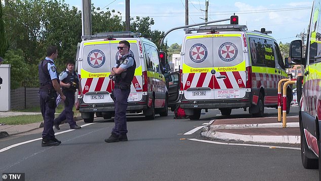 The two men involved are believed to be brothers and the stabbing may have been the result of a domestic dispute.  The scene is depicted