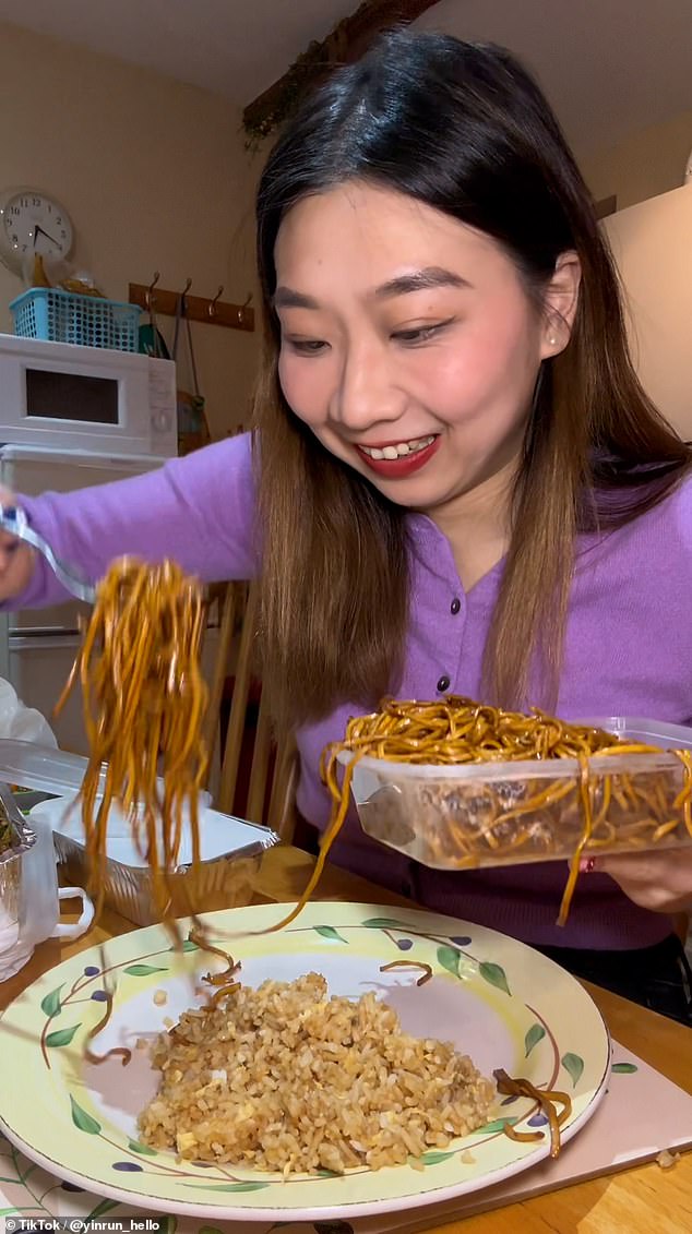 Yinrun Huang, 25, originally from Shanghai, moved to Britain two years ago and decided to try Chinese food for the first time on March 1