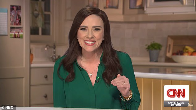 Alabama GOP Sen. Katie Britt's State of the Union response was spoofed by Scarlett Johansson on SNL, who parodied the politician's dramatic tone