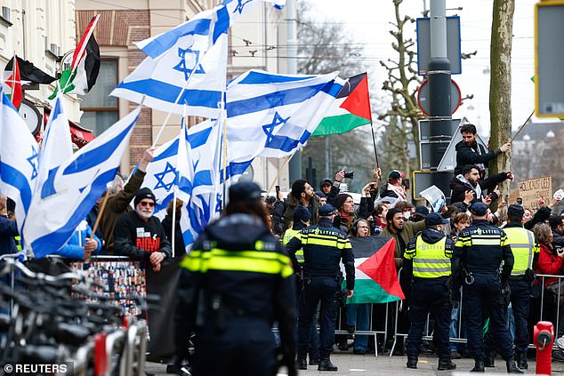 Groups of Israelis and Palestinians were in the same area where police were trying to keep the peace