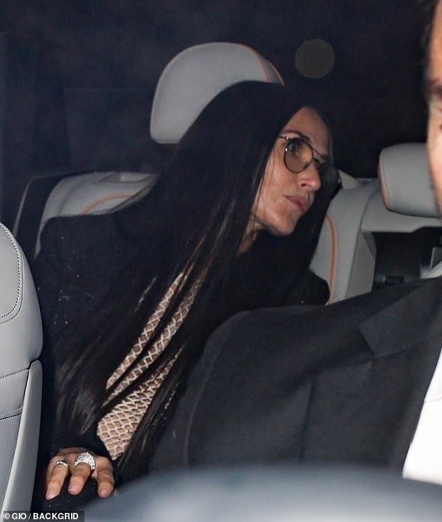 Also spotted leaving the Beverly Hills party in a car was two-time Golden Globe nominee Demi Moore