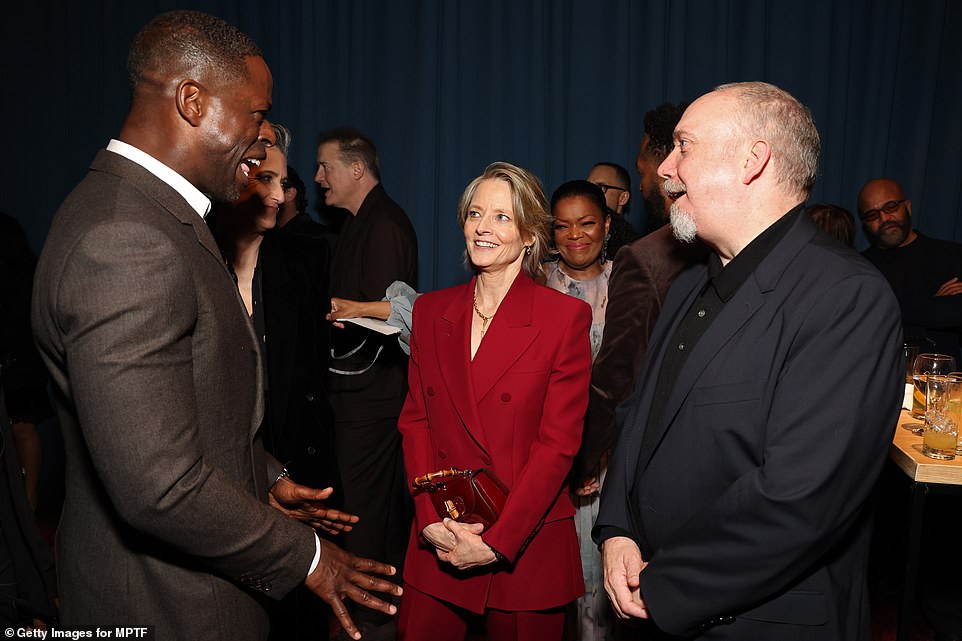 (L-R) Sterling K. Brown, Hedison, Foster and Paul Giamatti