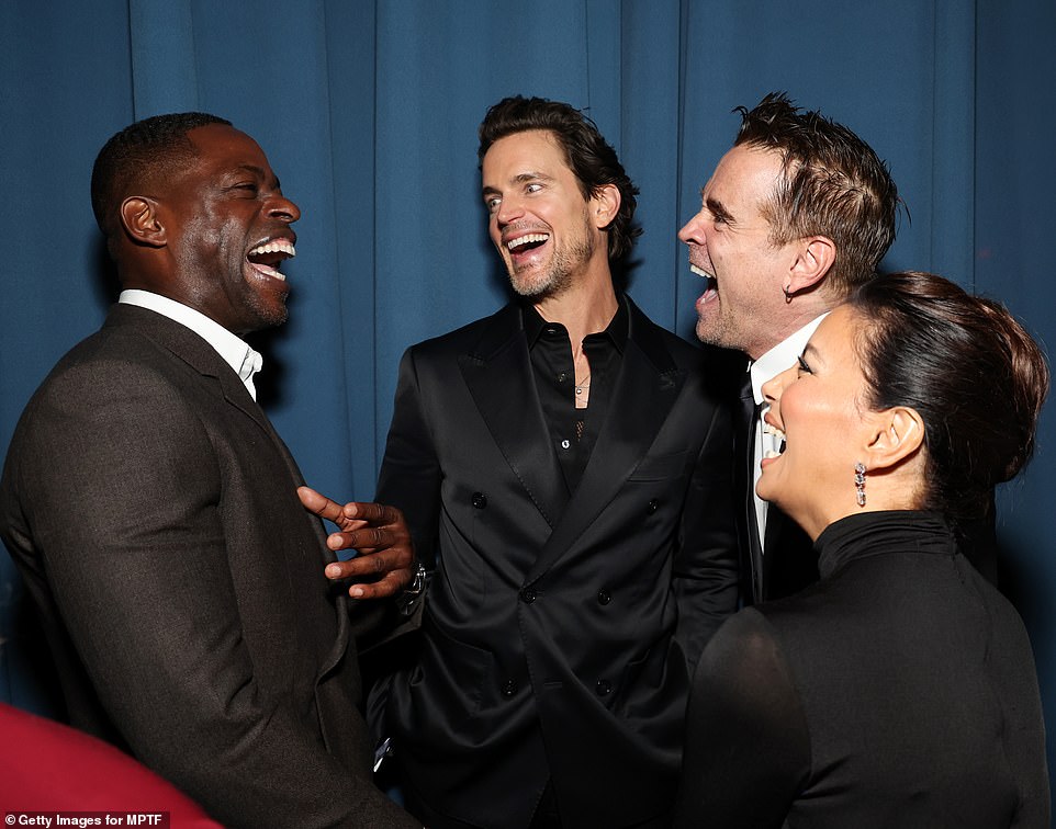 (L-R) Brown, Matt Bomer, Colin Farrell and Eva Longoria