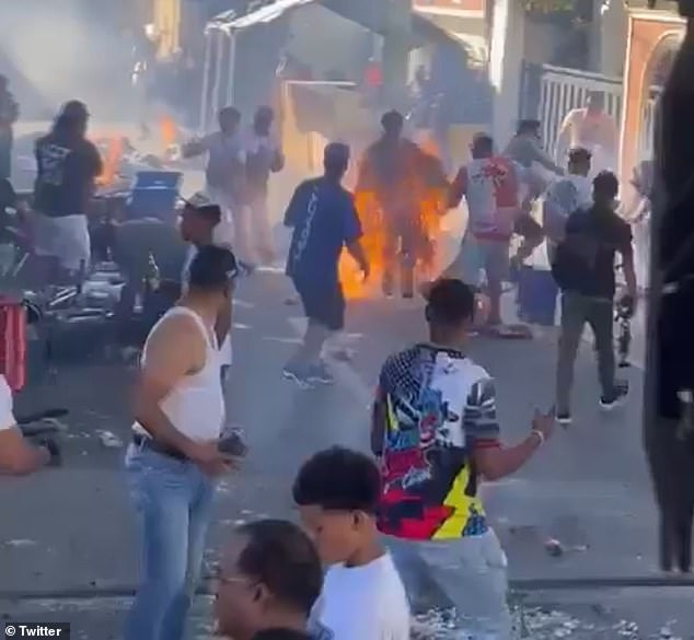 Carnival visitors came to the aid of a group of participants who took part in a parade on Sunday.  At least eight of the 19 injured suffered second- and third-degree burns