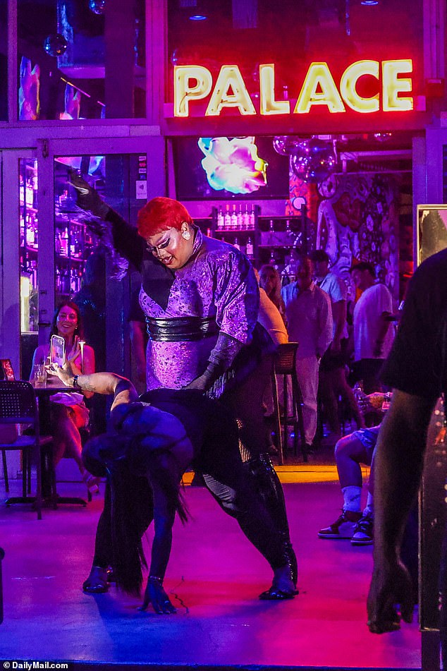 People dance at The Palace on Ocean Avenue in Miami Beach, Florida on March 10, 2024