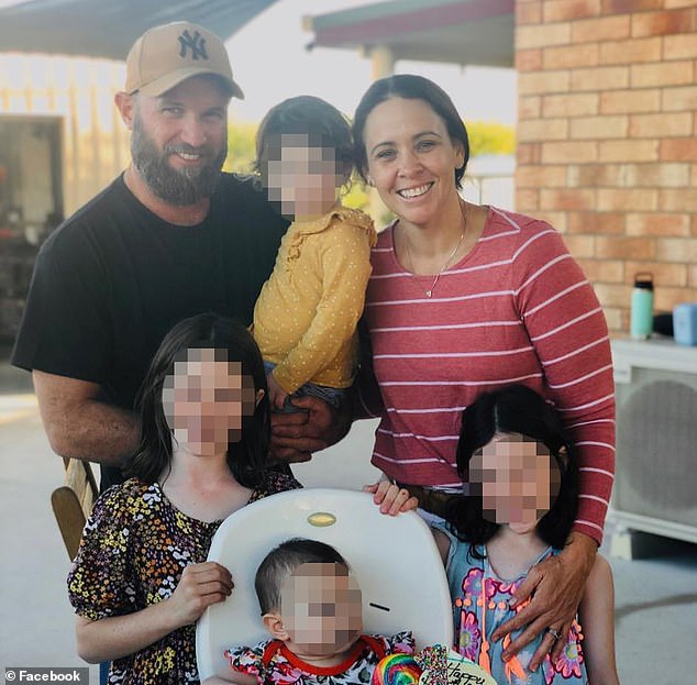 The Craig family is 'devastated' by their loss, said Queensland Police Inspector Glenn Cameron (pictured, Ryan Craig, his wife Sheena - Billy Slater's sister - and their children)