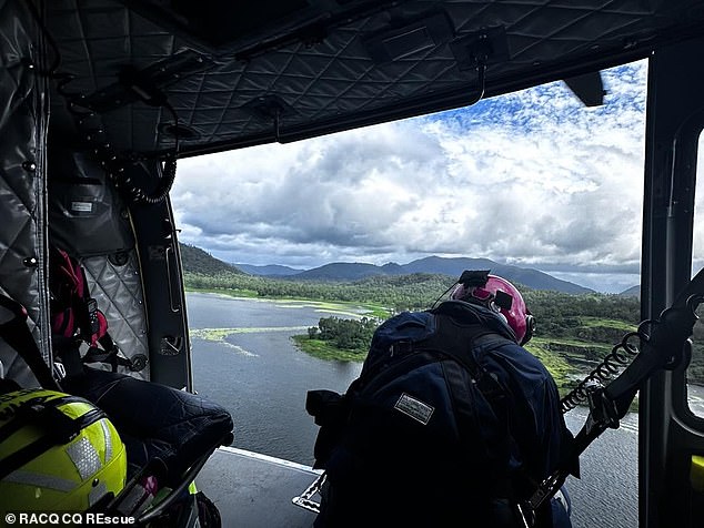 An RACQ rescue helicopter was involved in the search for the father of four (pictured)