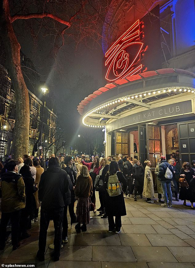 Before the performance, the audience gathered outside the theater