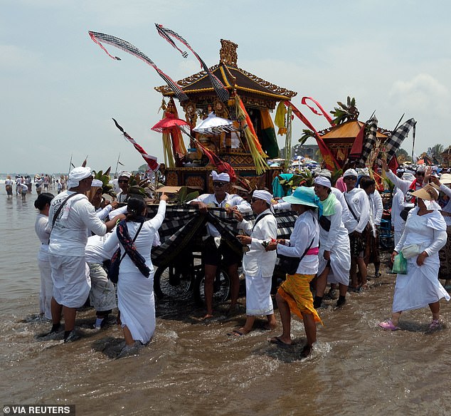 In the days leading up to the Balinese Day of Silence, there are a number of other festivals, including Melasti, where sacred objects from temples are cleansed into the ocean