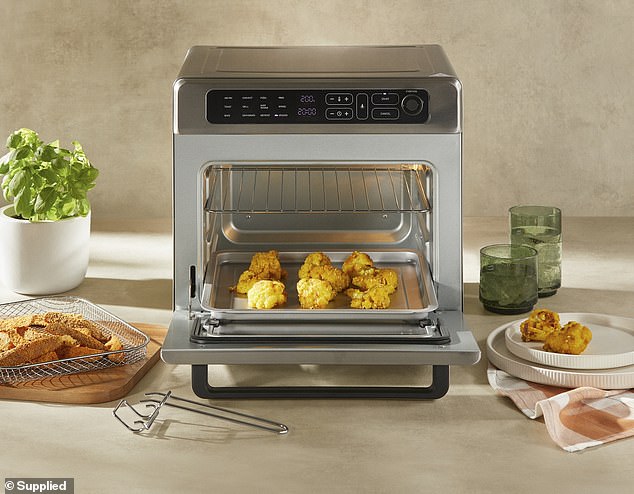 Home chefs can cook up a storm after purchasing the Air Fryer Oven for $129, a set of three pots for $49.99 and knives for $6.99