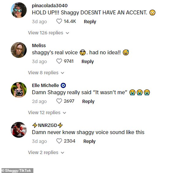 1710218624 297 Shaggy shocks fans by using his real voice in a