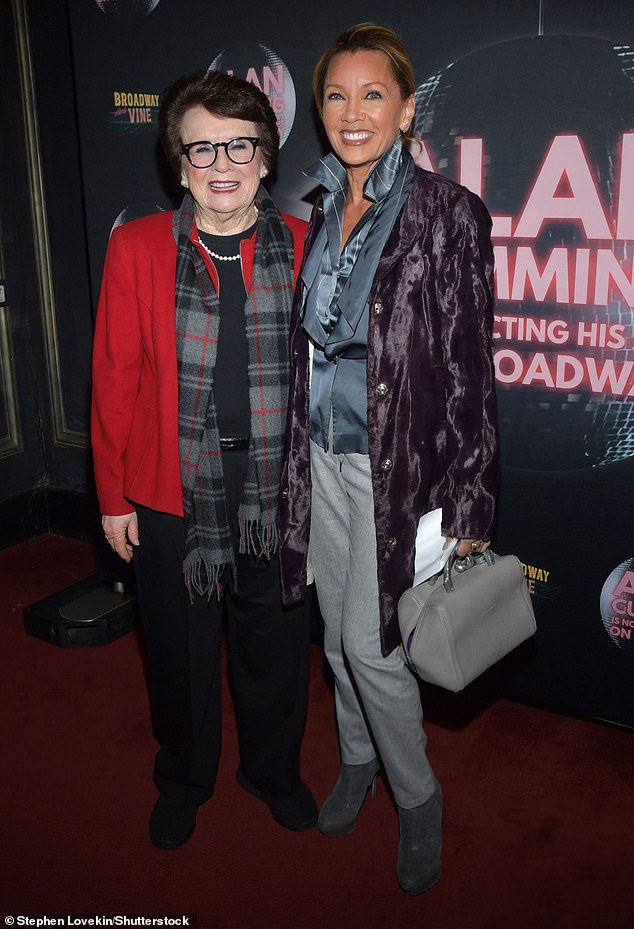 During the event in the Big Apple, the former pageant queen posed with 80-year-old tennis legend Billie Jean King