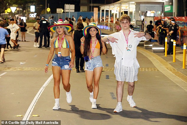 In Australia, the centre-right Liberal Party led by Peter Dutton is struggling to win the support of younger voters, but in Canada the opposite is happening (pictured are teenagers at Schoolies on the Gold Coast).