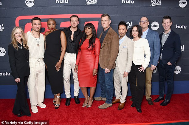 The actress was also joined by several people involved with the show, including Karey Burke, Ryan Guzman, Aisha Hinds, Oliver Stark, Angela Bassett, Peter Krause, Kenneth Choi, Tim Minear and Craig Erwich.