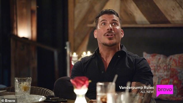 Sandoval seemed even more frustrated when he reunited with Jax Taylor (pictured), who was famously fired from The Real Housewives of Beverly Hills spinoff in 2020 after accusing former co-star Faith Stowers of car theft and leaving the army in a tweet
