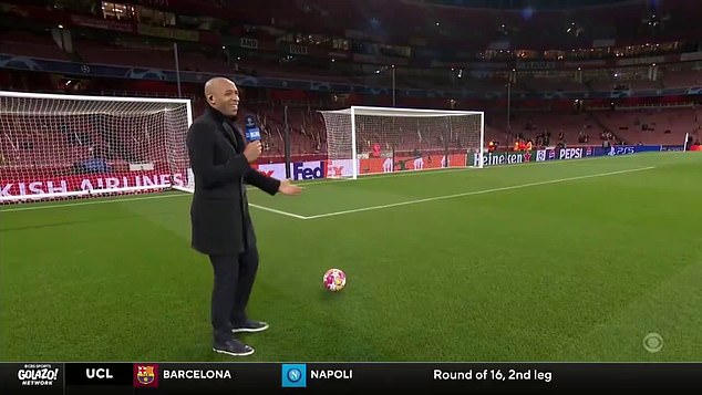 The Frenchman attempted to recreate the goal while employed by CBS Sports