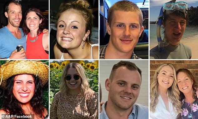 Bus driver Brett Button says he extends his deepest condolences to the ten victims (all pictured) and their families