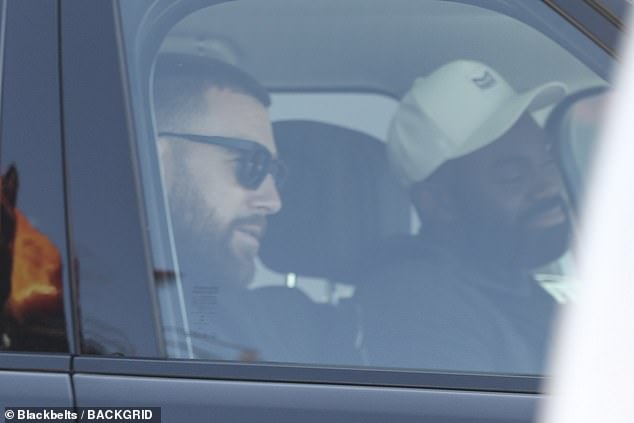 Kelce hitchhiked to Swift's Beverly Hills pad with a friend in a black Range Rover