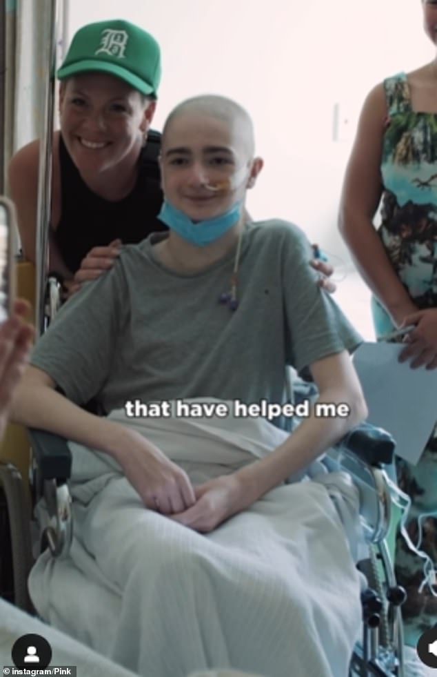 In another heartwarming moment, a mother of a cancer-stricken boy became visibly emotional as she told the pop star that her music 