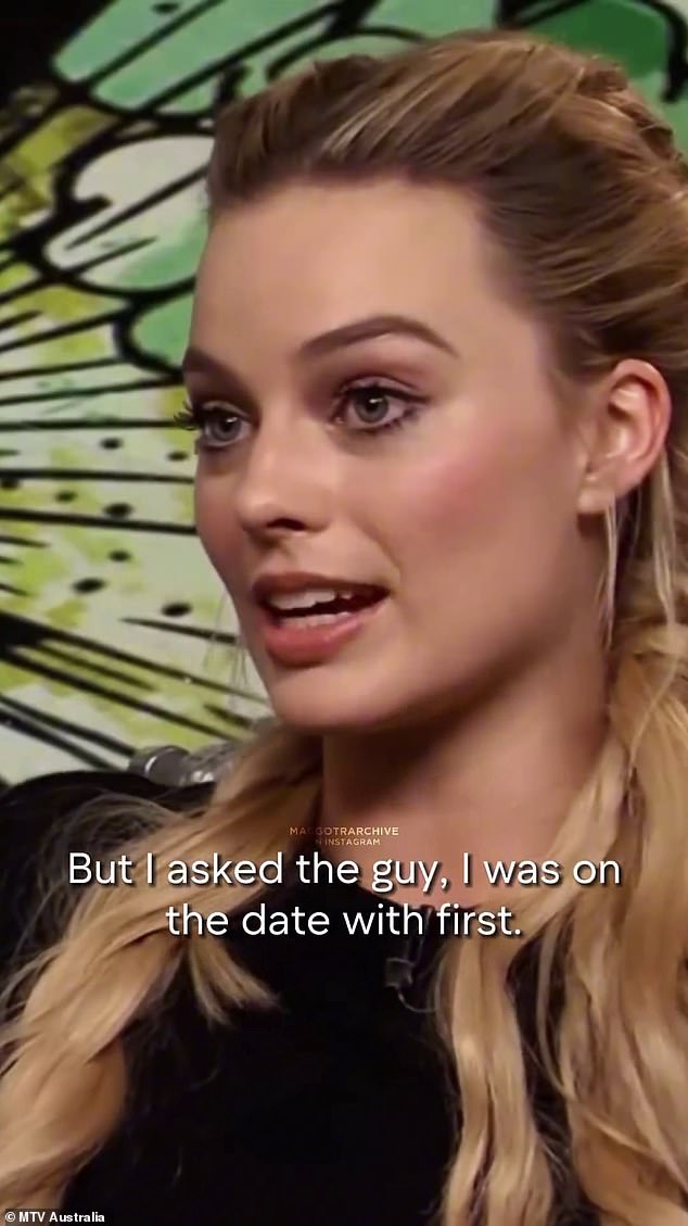 In the footage, filmed during press for the 2016 film Suicide Squad, the Australian actress recalls asking a waiter out while on a date with another man.