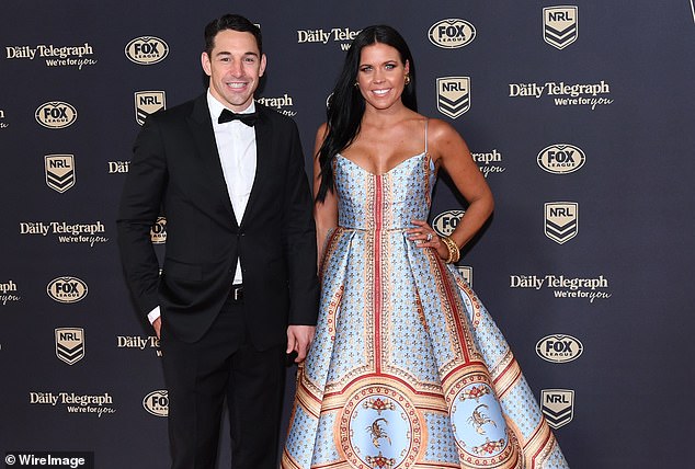 In his autobiography, Slater (pictured with wife Nicole at the 2018 Dally M Medal ceremony) reminisces about his time growing up with sister Sheena in Innisfail, Queensland.