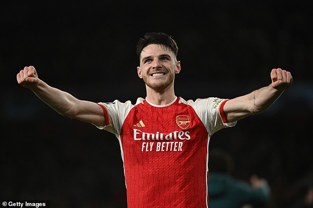 Declan Rice scored the Gunners' fourth and crucial penalty on Tuesday evening