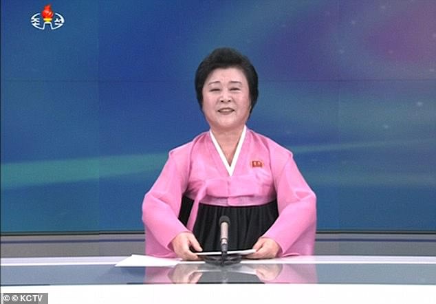 The channel features newscasts from anchor Ri Chun-Hee, (pictured), who is known for her passionate and emotional commentary