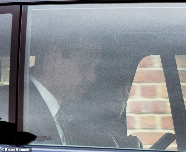 Prince William leaves Windsor for Westminster Abbey on Monday with his wife, the Princess of Wales, by his side