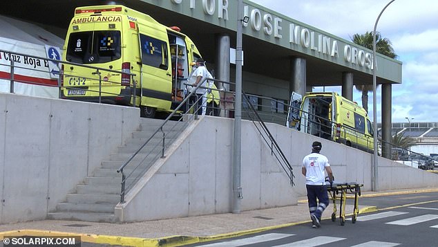 Ambulances were seen outside the hospital near Playa Blanca after the incident