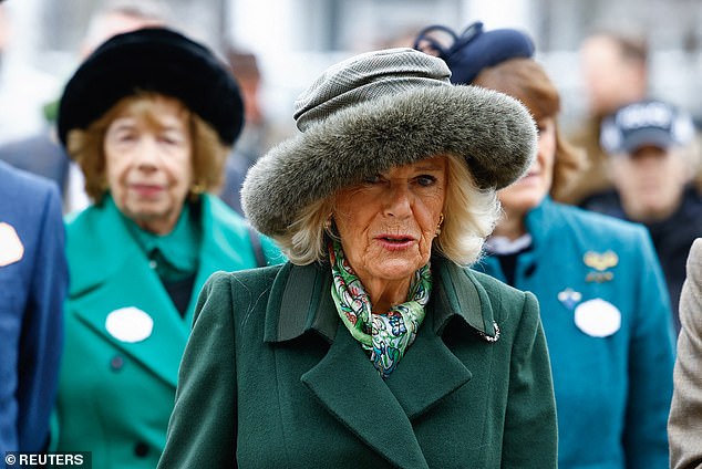 Also attending Style Wednesday is Queen Camilla, who opted for a jade green double-breasted coat paired with a wide-brimmed hat