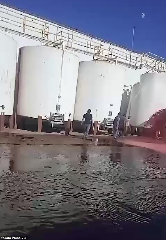 At some points the pool of wine seemed quite deep and people had to walk through it carefully