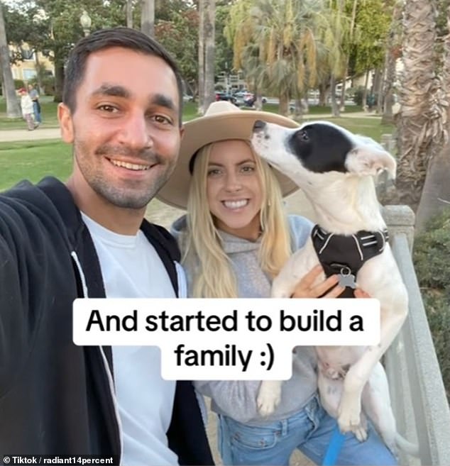 Mr Faratzis underwent more than 11 operations on his lungs after doctors discovered the cancer had spread there.  He is pictured above with his girlfriend Madison and their dog