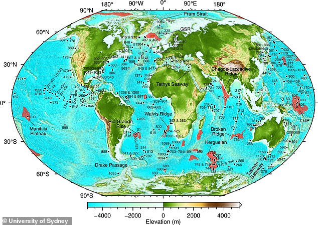 The team drilled 370 holes deep into the oceans around the world to analyze seafloor sediments.  Samples showed cycles of weakening and strengthening, indicating that vigorous circulation was occurring beneath the depths