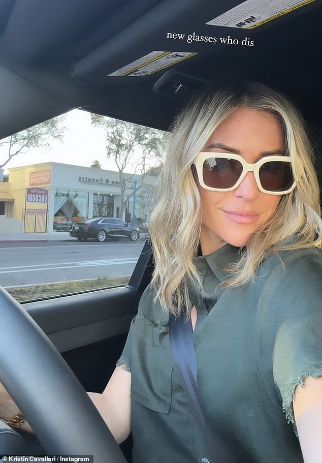 Kristin took to Instagram on Wednesday to show off her new sunglasses