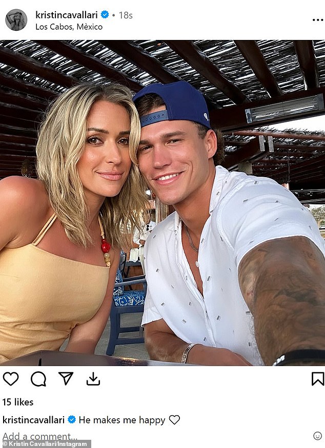 Kristin revealed her latest love match in February when she shared a photo of herself cozying up with boyfriend Mark, 24, during an outing in Los Cabos, Mexico.