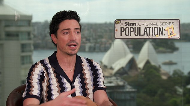 Ben Feldman, 43, (pictured) has revealed what it was like filming Stan series Population 11 in a remote Australian town with 'murderous' animals