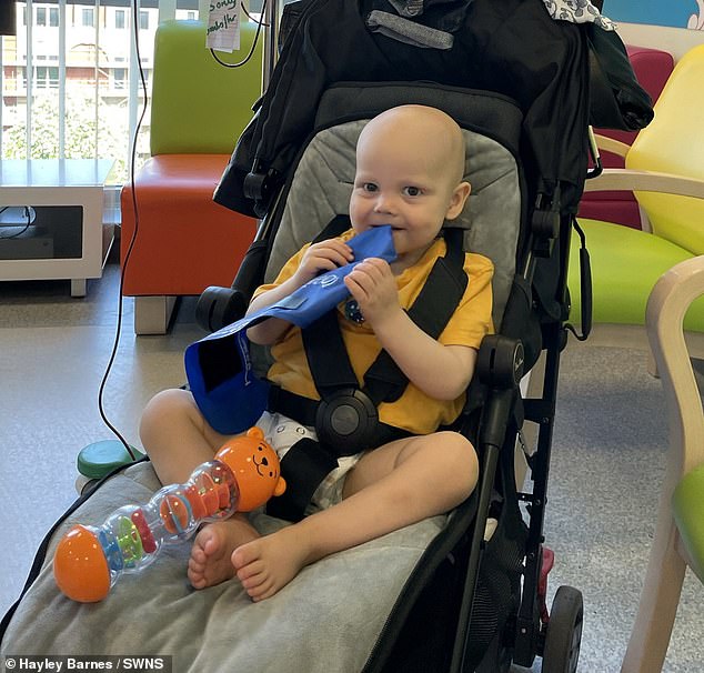 But scans found a 'mass' in his liver and he was diagnosed with hepatoblastoma, a form of liver cancer that affects around two million children worldwide.  Jaxon, from Carlisle, Cumbria, immediately started chemotherapy and was warned he would likely need a liver transplant