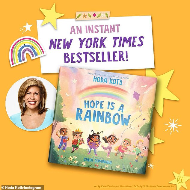 Kotb is currently promoting her new children's book - Hope Is A Rainbow with illustration by Chloe Dominique - which has already been deemed a New York Times Bestseller